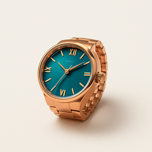 Anel Relógio Feminino Minimalista Dourado